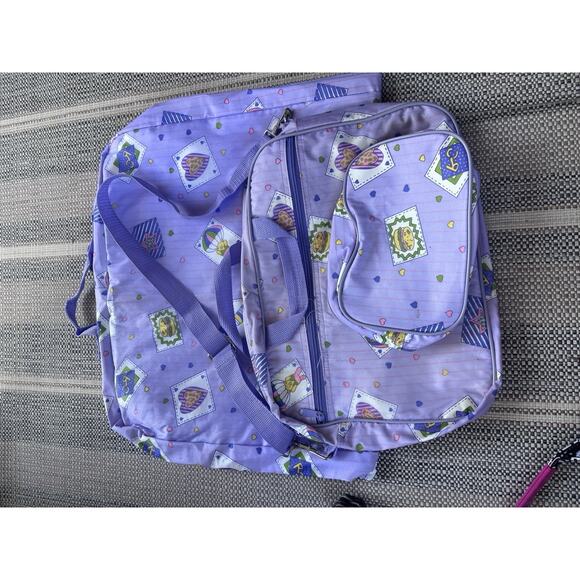 Vintage 90's Y2K Dance Travel Garment Bag Duffel Toiletry Zipper Purple Girls - Picture 9 of 11